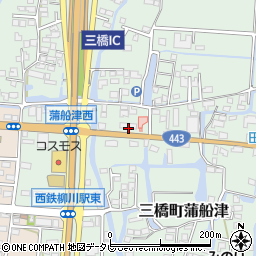 福岡県柳川市三橋町蒲船津374周辺の地図