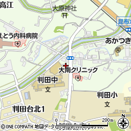 大分県大分市中判田1907周辺の地図