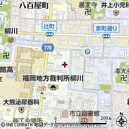 福岡県柳川市本町3-22周辺の地図