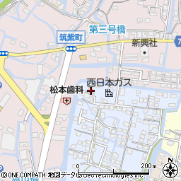 福岡県柳川市新外町85周辺の地図