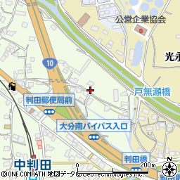 大分県大分市中判田1613周辺の地図