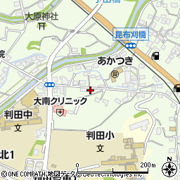 大分県大分市中判田1888周辺の地図