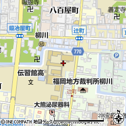 福岡県柳川市本町36周辺の地図