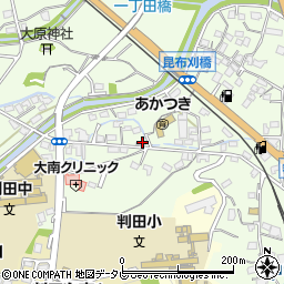 大分県大分市中判田1887周辺の地図