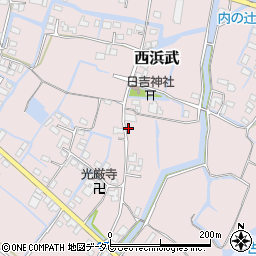 福岡県柳川市西浜武1341周辺の地図