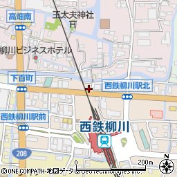 福岡県柳川市三橋町下百町203周辺の地図