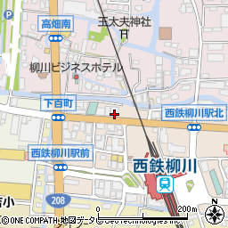 福岡県柳川市三橋町下百町35-2周辺の地図