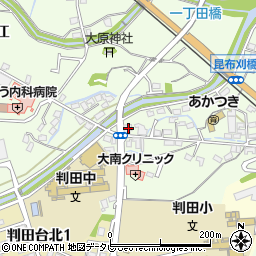 大分県大分市中判田1910周辺の地図