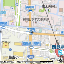 福岡県柳川市三橋町下百町5周辺の地図