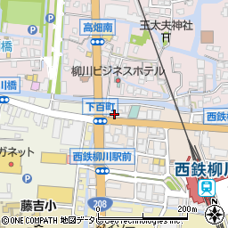 福岡県柳川市三橋町下百町3-2周辺の地図