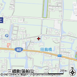 福岡県柳川市三橋町蒲船津1050周辺の地図