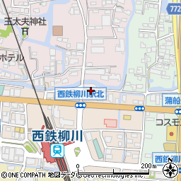 福岡県柳川市三橋町下百町205周辺の地図