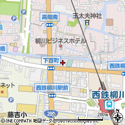 福岡県柳川市三橋町下百町1-1周辺の地図