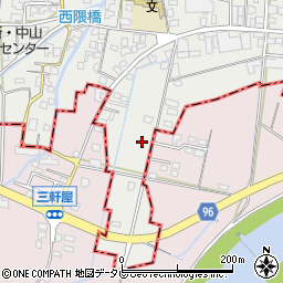 福岡県柳川市三橋町中山49周辺の地図