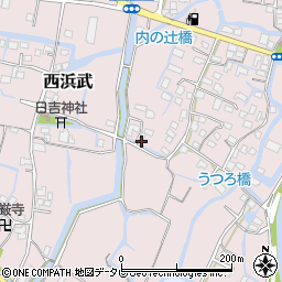 福岡県柳川市西浜武858周辺の地図