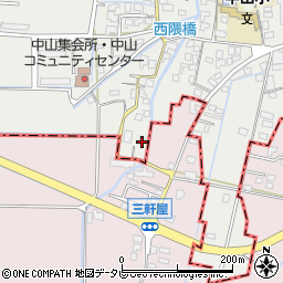 福岡県柳川市三橋町中山438周辺の地図