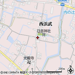 福岡県柳川市西浜武1342周辺の地図