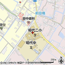 福岡県柳川市西浜武1490周辺の地図