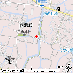 福岡県柳川市西浜武1363周辺の地図