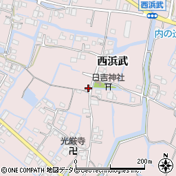 福岡県柳川市西浜武1266-5周辺の地図