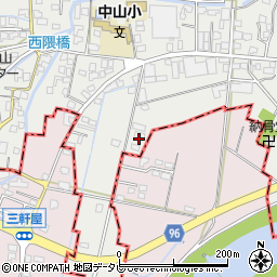 福岡県柳川市三橋町中山55周辺の地図