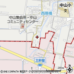 福岡県柳川市三橋町中山436周辺の地図