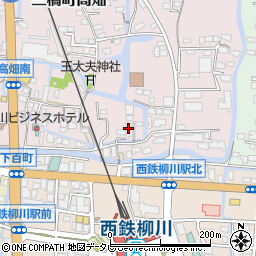 福岡県柳川市三橋町高畑134周辺の地図