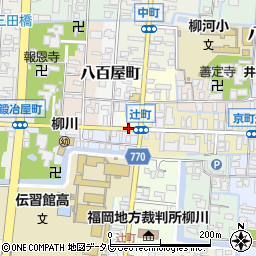 福岡県柳川市辻町3周辺の地図