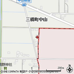 福岡県柳川市三橋町中山882周辺の地図