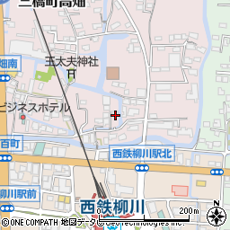 福岡県柳川市三橋町高畑135周辺の地図