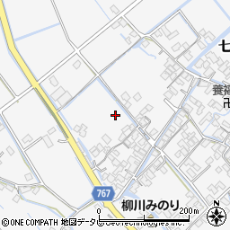 福岡県柳川市七ツ家周辺の地図