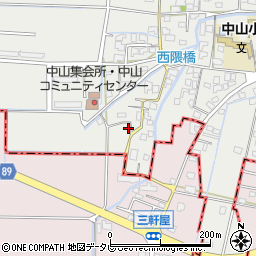 福岡県柳川市三橋町中山1623周辺の地図