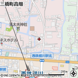 福岡県柳川市三橋町高畑254周辺の地図