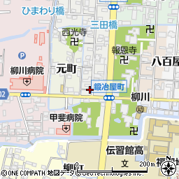 福岡県柳川市鍛冶屋町31周辺の地図