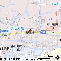 柳川城島線周辺の地図