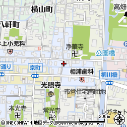 福岡県柳川市旭町周辺の地図
