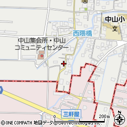 福岡県柳川市三橋町中山443周辺の地図