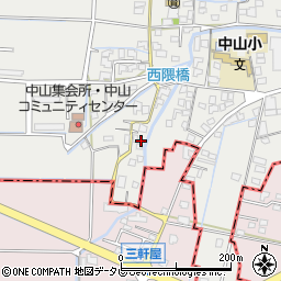 福岡県柳川市三橋町中山450周辺の地図