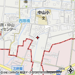 福岡県柳川市三橋町中山26周辺の地図