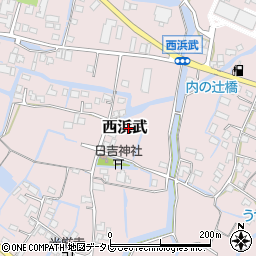 福岡県柳川市西浜武1357周辺の地図