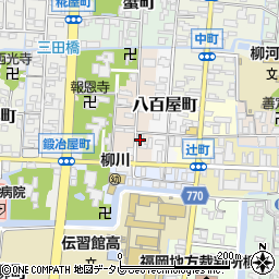福岡県柳川市西魚屋町7周辺の地図