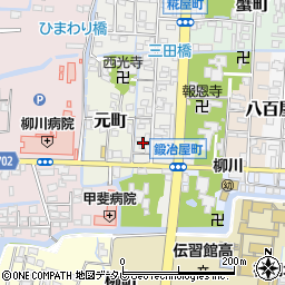 福岡県柳川市鍛冶屋町34周辺の地図