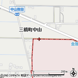 福岡県柳川市三橋町中山846周辺の地図