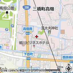 福岡県柳川市三橋町高畑171周辺の地図