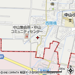 福岡県柳川市三橋町中山456周辺の地図