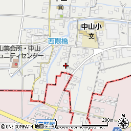 福岡県柳川市三橋町中山399周辺の地図