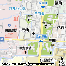福岡県柳川市鍛冶屋町37周辺の地図