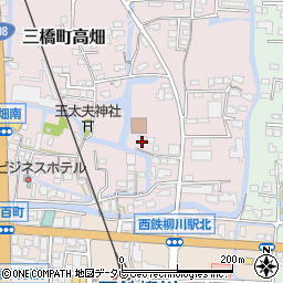 福岡県柳川市三橋町高畑255周辺の地図