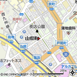 串カツ田中 佐世保店周辺の地図