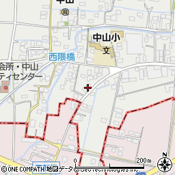福岡県柳川市三橋町中山385周辺の地図